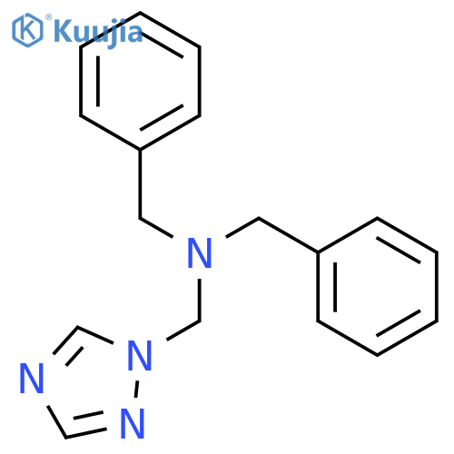1H-1,2,4-TRIAZOLE-1-METHANAMINE, N,N-BIS(PHENYLMETHYL)- structure