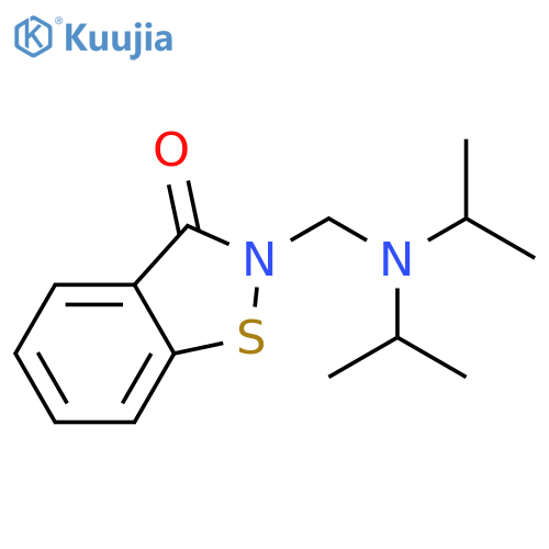 1,2-Benzisothiazol-3(2H)-one, 2-[[bis(1-methylethyl)amino]methyl]- structure