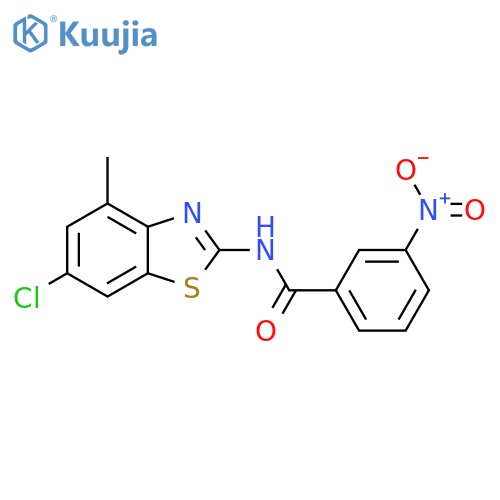 N-(6-chloro-4-methyl-1,3-benzothiazol-2-yl)-3-nitrobenzamide structure