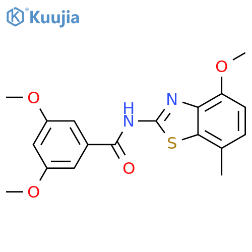 3,5-dimethoxy-N-(4-methoxy-7-methyl-1,3-benzothiazol-2-yl)benzamide structure