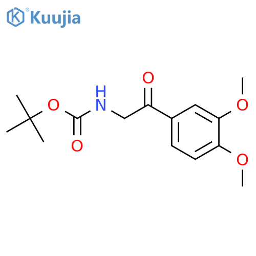 2-(3,4-Dimethoxyphenyl)-2-oxo-ethyl-carbamic acid tert-butyl ester structure