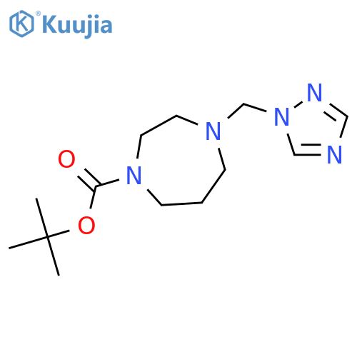 4-1,2,4Triazol-1-ylmethyl-1,4diazepane-1-carboxylic acid tert-butyl ester structure