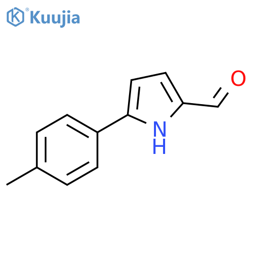 5-(4-methylphenyl)-1H-pyrrole-2-carbaldehyde structure
