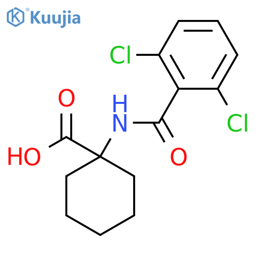 1-(2,6-Dichlorobenzoylamino)cyclohexanecarboxylic acid structure