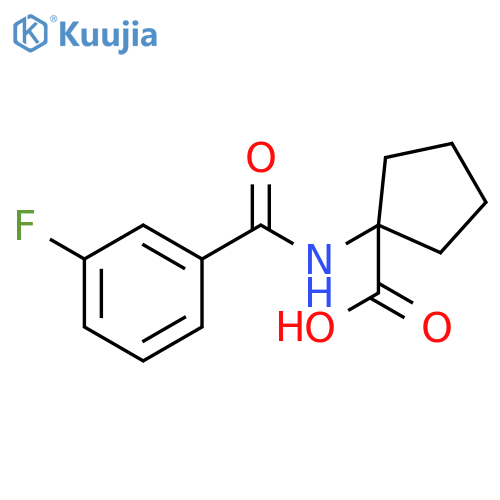 1-(3-Fluorobenzamido)cyclopentanecarboxylic acid structure
