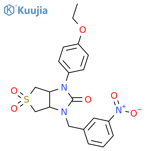 1-(4-ethoxyphenyl)-3-(3-nitrophenyl)methyl-hexahydro-1H-5lambda6-thieno3,4-dimidazole-2,5,5-trione structure