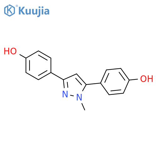 Phenol, 4,4'-(1-methyl-1H-pyrazole-3,5-diyl)bis- structure