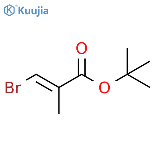2-Propenoic acid, 3-bromo-2-methyl-, 1,1-dimethylethyl ester, (2E)- structure
