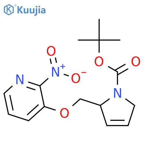 2-(2-Nitro-pyridin-3-yl)oxymethyl-2,5-dihydro-pyrrole-1-carboxylic acid tert-butyl ester structure
