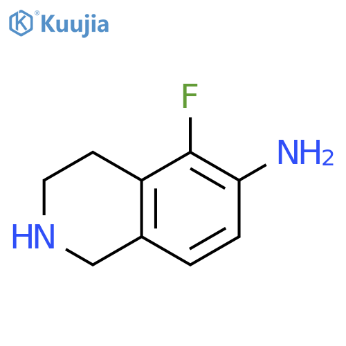 5-fluoro-1,2,3,4-tetrahydroisoquinolin-6-amine structure