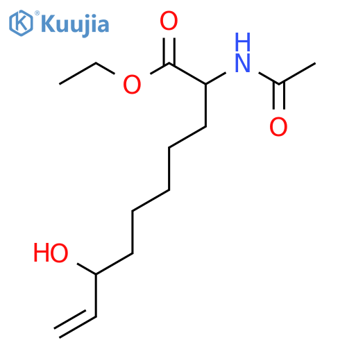 9-Decenoic acid, 2-(acetylamino)-8-hydroxy-, ethyl ester structure