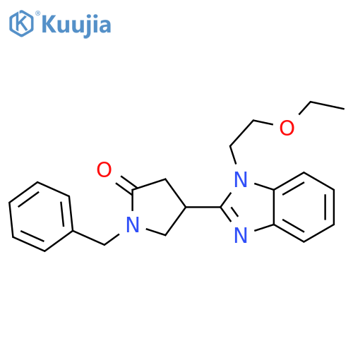 1-benzyl-4-1-(2-ethoxyethyl)-1H-1,3-benzodiazol-2-ylpyrrolidin-2-one structure
