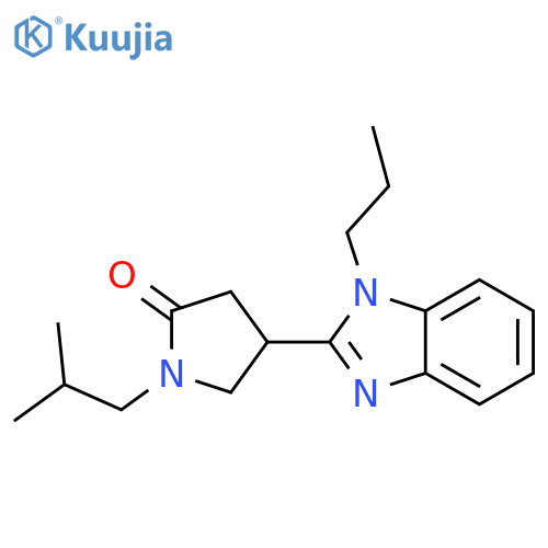 1-(2-methylpropyl)-4-(1-propyl-1H-1,3-benzodiazol-2-yl)pyrrolidin-2-one structure