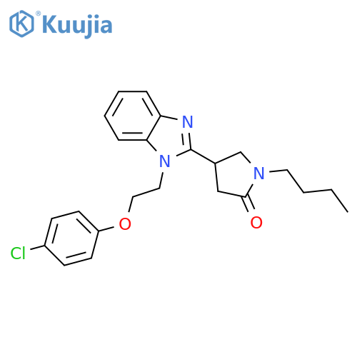 1-butyl-4-{1-2-(4-chlorophenoxy)ethyl-1H-1,3-benzodiazol-2-yl}pyrrolidin-2-one structure