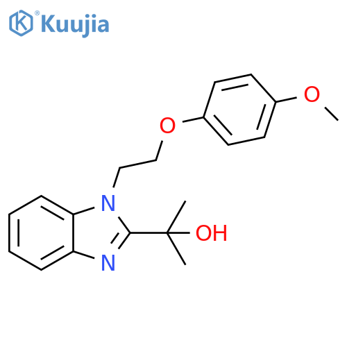 2-{1-2-(4-methoxyphenoxy)ethyl-1H-1,3-benzodiazol-2-yl}propan-2-ol structure