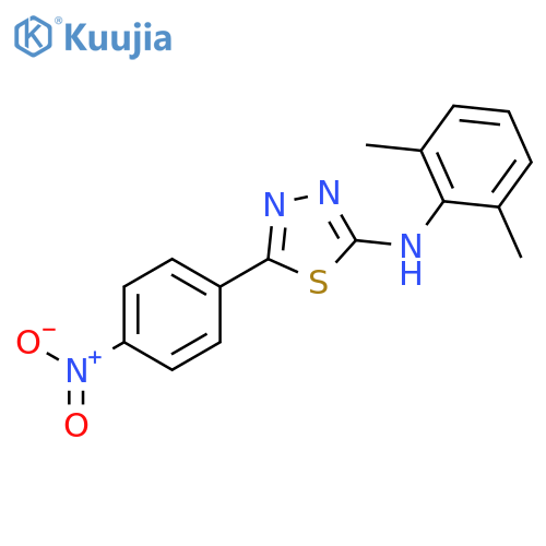 1,3,4-THIADIAZOL-2-AMINE, N-(2,6-DIMETHYLPHENYL)-5-(4-NITROPHENYL)- structure