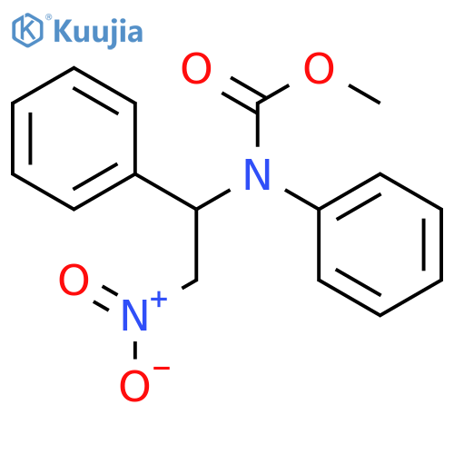Carbamic acid, (2-nitro-1-phenylethyl)phenyl-, methyl ester structure