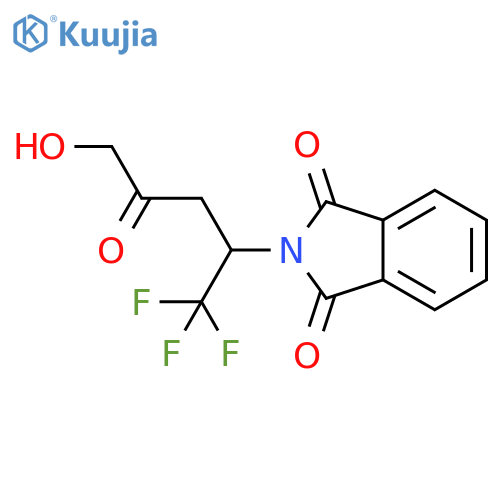 1H-Isoindole-1,3(2H)-dione, 2-[4-hydroxy-3-oxo-1-(trifluoromethyl)butyl]- structure