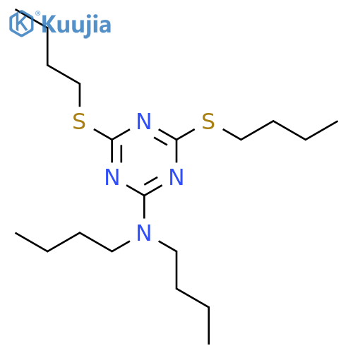 1,3,5-Triazin-2-amine, N,N-dibutyl-4,6-bis(butylthio)- structure