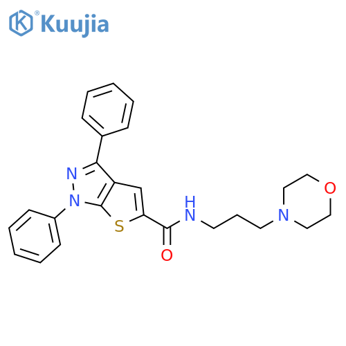 N-3-(morpholin-4-yl)propyl-1,3-diphenyl-1H-thieno2,3-cpyrazole-5-carboxamide structure