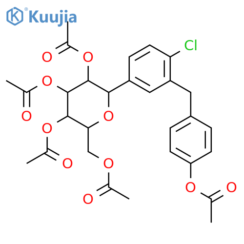O-Pentaacetyl O-Desethyl Dapagliflozin structure