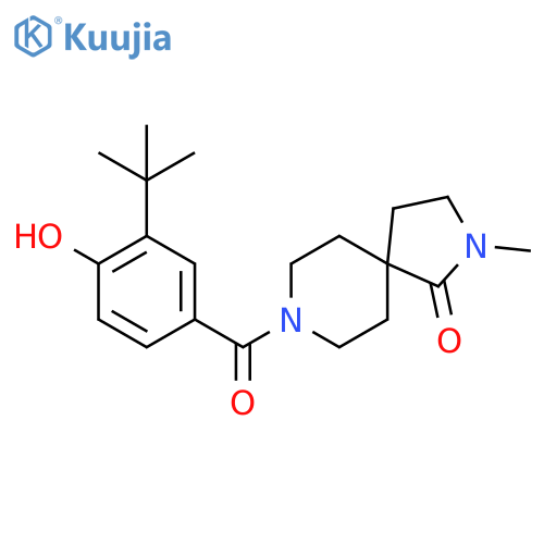 8-(3-Tert-butyl-4-hydroxybenzoyl)-2-methyl-2,8-diazaspiro[4.5]decan-1-one structure