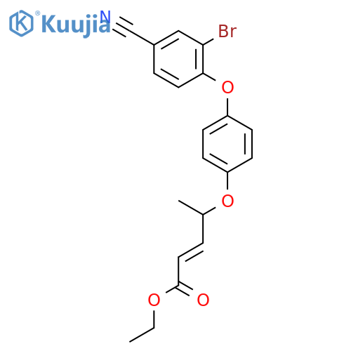 2-PENTENOIC ACID, 4-[4-(2-BROMO-4-CYANOPHENOXY)PHENOXY]-, ETHYL ESTER structure