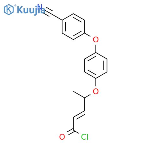 2-PENTENOYL CHLORIDE, 4-[4-(4-CYANOPHENOXY)PHENOXY]- structure