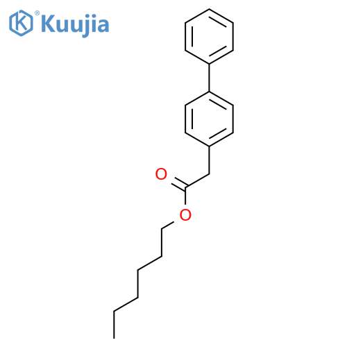 [1,1'-Biphenyl]-4-acetic acid, hexyl ester structure