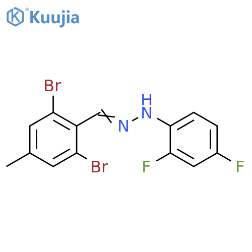 Benzaldehyde, 2,6-dibromo-4-methyl-, (2,4-difluorophenyl)hydrazone structure