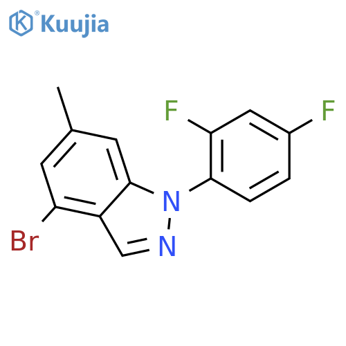1H-Indazole, 4-bromo-1-(2,4-difluorophenyl)-6-methyl- structure