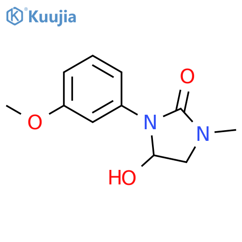 2-Imidazolidinone, 4-hydroxy-3-(3-methoxyphenyl)-1-methyl- structure