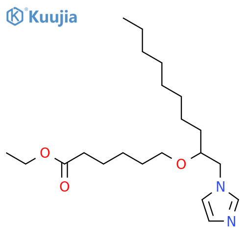HEXANOIC ACID, 6-[[1-(1H-IMIDAZOL-1-YLMETHYL)NONYL]OXY]-, ETHYL ESTER structure