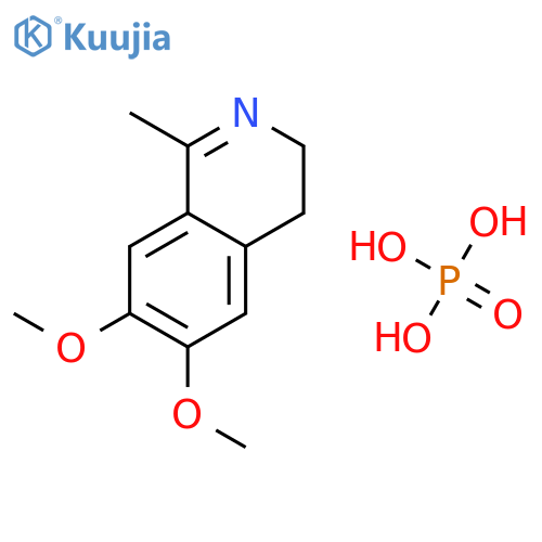 Isoquinoline, 3,4-dihydro-6,7-dimethoxy-1-methyl-, phosphate (1:1) structure