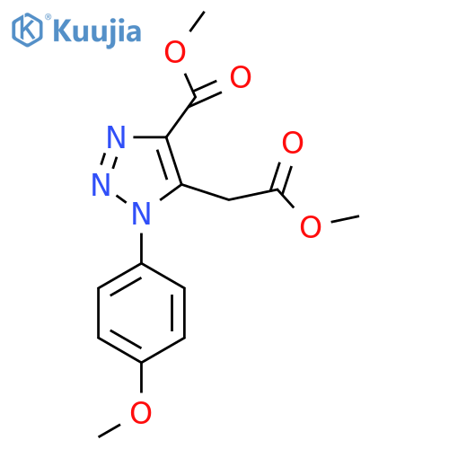 Methyl 5-(2-Methoxy-2-oxoethyl)-1-(4-methoxy-phenyl)-1H-1,2,3-triazole-4-carboxylate structure
