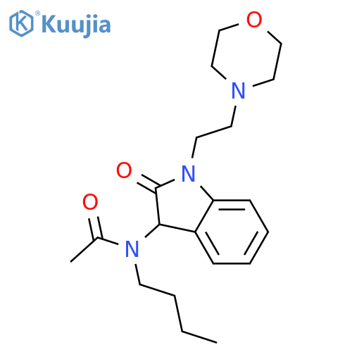 Acetamide,N-butyl-N-[2,3-dihydro-1-[2-(4-morpholinyl)ethyl]-2-oxo-1H-indol-3-yl]- structure