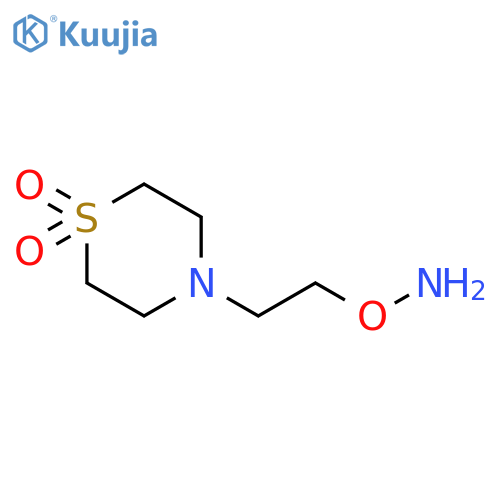THIOMORPHOLINE, 4-[2-(AMINOOXY)ETHYL]-, 1,1-DIOXIDE structure