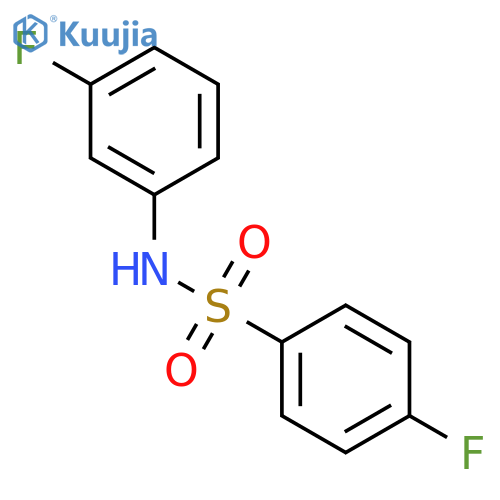 Benzenesulfonamide,4-fluoro-N-(3-fluorophenyl)- structure