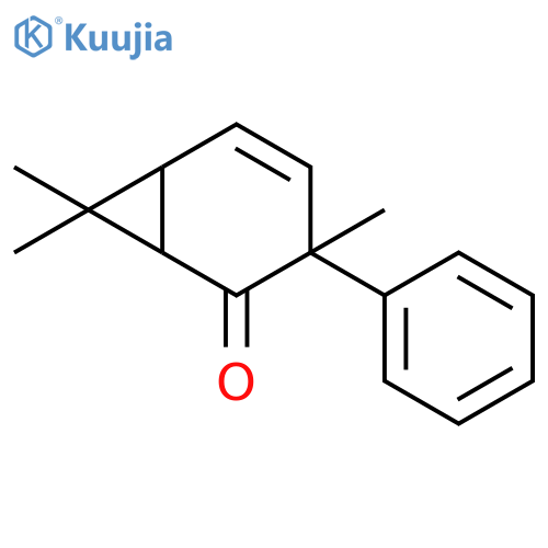 BICYCLO[4.1.0]HEPT-4-EN-2-ONE, 3,7,7-TRIMETHYL-3-PHENYL- structure