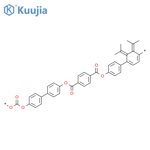 POLY[OXYCARBONYLOXY-1,4-PHENYLENE(1-METHYLETHYLIDENE)-1,4-PHENYLENEOXYCARBONYL-1,4-PHENYLENECARBONYLOXY-1,4-PHENYLENE(1-METHYLETHYLIDENE)-1,4-PHENYLENE] structure