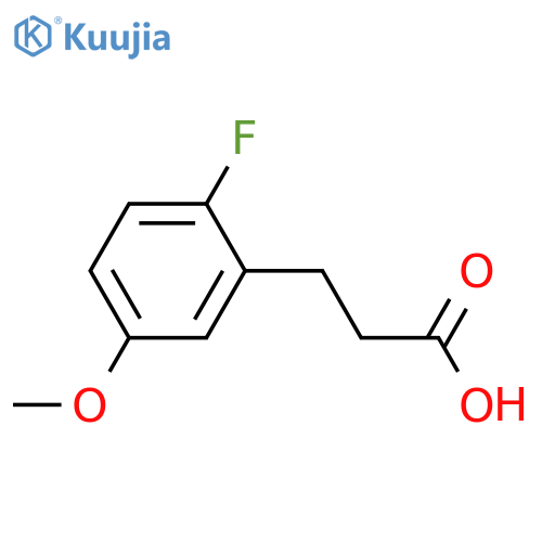 BENZENEPROPANOIC ACID, 2-FLUORO-5-METHOXY- structure