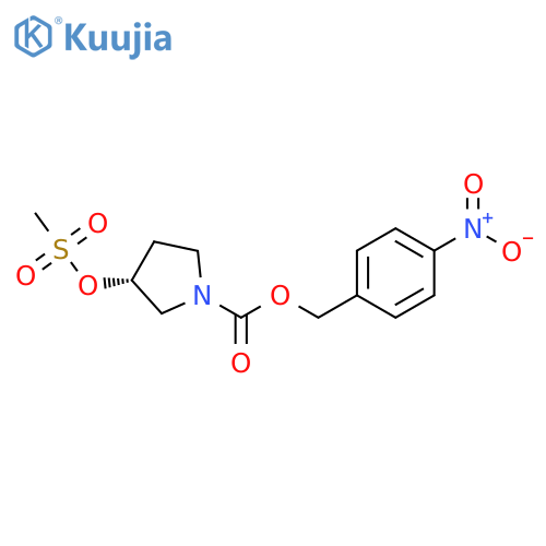 (3R)-3-(Methylsulfonyl)oxy-1-pyrrolidinecarboxylic Acid (4-Nitrophenyl)methyl Ester structure