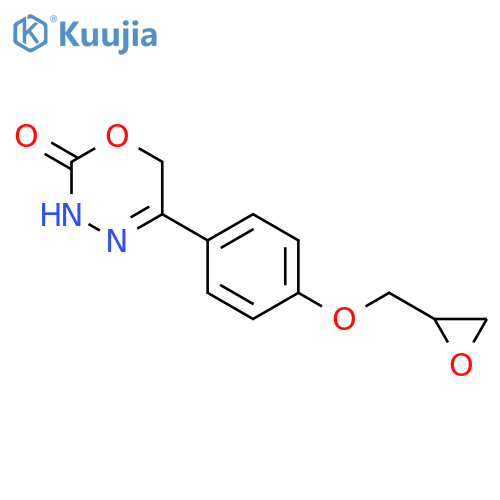 2H-1,3,4-Oxadiazin-2-one, 3,6-dihydro-5-[4-(oxiranylmethoxy)phenyl]- structure