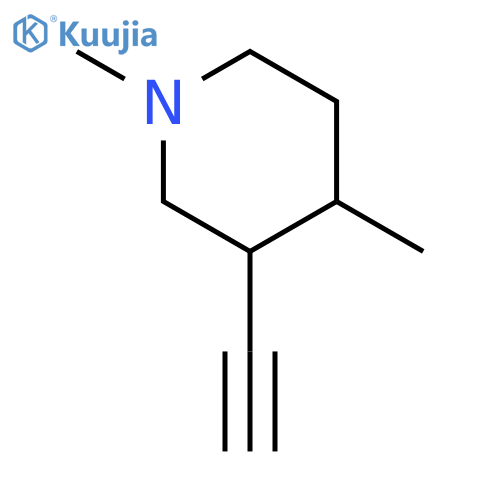 Piperidine,3-ethynyl-1,4-dimethyl- structure