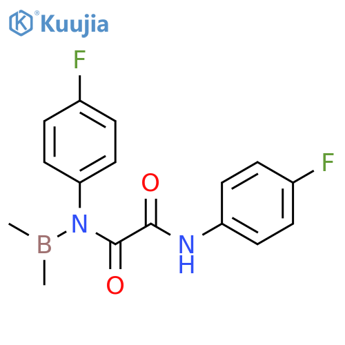 Ethanediamide, N-(dimethylboryl)-N,N'-bis(4-fluorophenyl)- structure