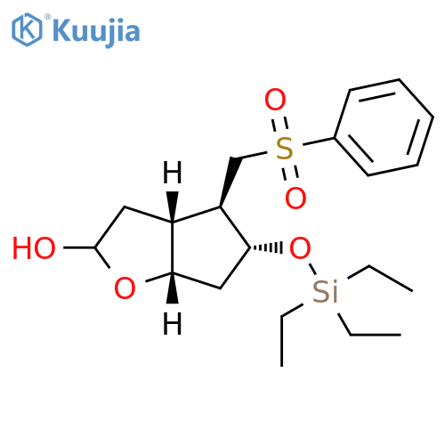 2H-Cyclopenta[b]furan-2-ol, hexahydro-4-[(phenylsulfonyl)methyl]-5-[(triethylsilyl)oxy]-, (3aR,4R,5R,6aS)- structure