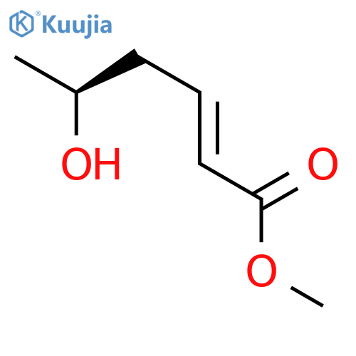 2-Hexenoic acid, 5-hydroxy-, methyl ester, (2E,5S)- structure