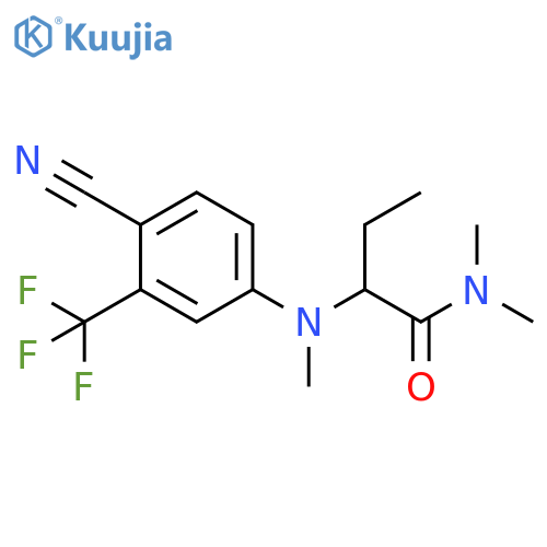 Butanamide,2-[[4-cyano-3-(trifluoromethyl)phenyl]methylamino]-N,N-dimethyl- structure
