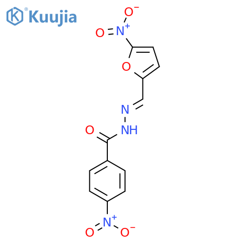 Benzoic acid, 4-nitro-, [(5-nitro-2-furanyl)methylene]hydrazide structure