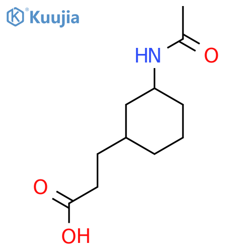 3-(3-Acetamidocyclohexyl)propanoic acid structure